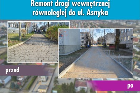 Wyremontowana droga wewnętrzna równoległa do ul