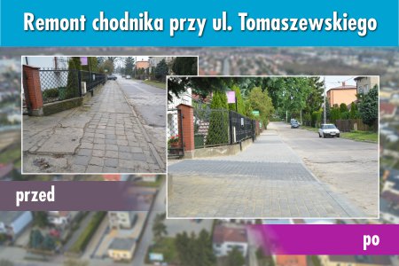 Wyremontowany chodnik przy ul. Tomaszewskiego