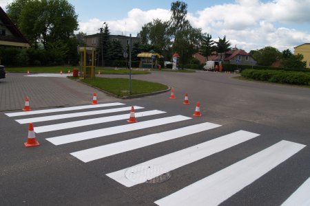 Malowanie przejść dla pieszych