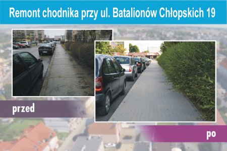 Zakończył się remont chodnika przy ul. Batalion