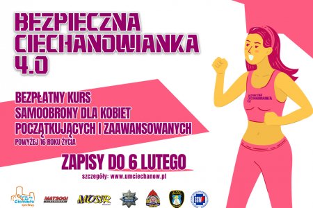 „Bezpieczna ciechanowianka 4.0”: zapisy na bez