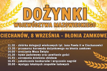 Dożynki Województwa Mazowieckiego: program i org