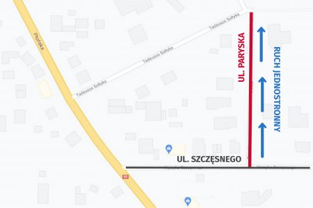 Zmiana organizacji ruchu w ul. Paryskiej